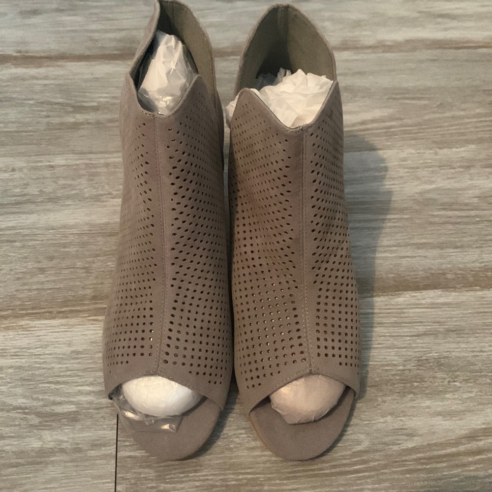 New without box peep toe booties